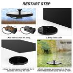 Solar Bird Bath Fountain with 6 Nozzles