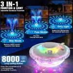 Large Solar Fountain with Light Show and Anchor