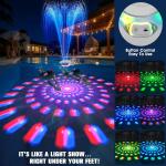 Large Solar Fountain with Light Show and Anchor