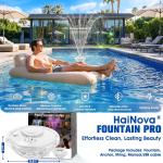 Large Solar Fountain with Light Show and Anchor