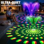 Large Solar Fountain with Light Show and Anchor