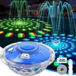 Upgraded Rechargeable Floating Pool Fountain with Light