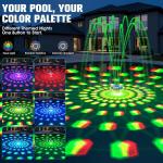 Upgraded Rechargeable Floating Pool Fountain with Light