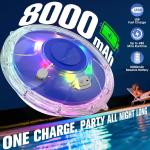 Upgraded Rechargeable Floating Pool Fountain with Light