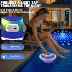 Upgraded Rechargeable Floating Pool Fountain with Light