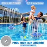 Upgraded Rechargeable Floating Pool Fountain with Light
