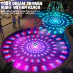 Upgraded Rechargeable Floating Pool Fountain with Light