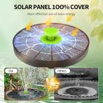 Solar Bird Bath Fountain Pump with 8 Nozzles