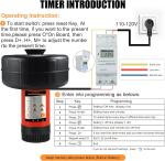 1HP Floating Fountain Pump with Timer, 16000 GPH