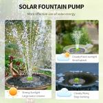 Solar Bird Bath Fountain Pump with 8 Nozzles