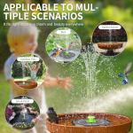 Solar Bird Bath Fountain Pump with 8 Nozzles