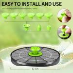 Solar Bird Bath Fountain Pump with 8 Nozzles