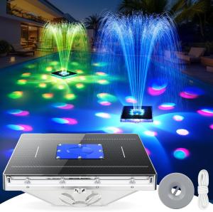 Solar Pool Fountain with Light Show - 2026 Upgrade