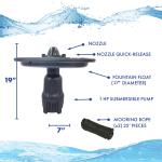 1 HP Aerating Pond Fountain with 3 Spray Patterns