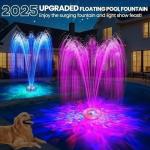 Large Solar Fountain with Light Show and Anchor