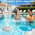 Large Solar Fountain with Light Show and Anchor