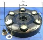 PJ2000-6W Floating Pond Fountain Kit with LEDs
