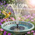 AISITIN Solar Fountain Pump with 6 Nozzles