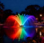 1HP Pond Fountain Aerator with Color-Changing LEDs