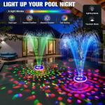 Floating Pool Fountain with Lights for Above Ground Pools
