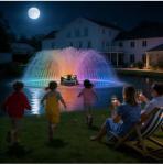 1HP Pond Fountain Aerator with Color-Changing LEDs