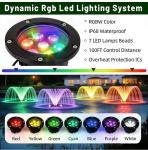 1HP Pond Fountain Aerator with Color-Changing LEDs