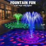 Floating Pool Fountain with Lights for Above Ground Pools