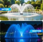 1HP Pond Fountain Aerator with Color-Changing LEDs