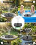 Olutula Solar Bird Bath Fountain with 7 Nozzles