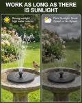 Olutula Solar Bird Bath Fountain with 7 Nozzles
