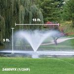 Kasco VFX Aerating Pond Fountain with RGB Lighting