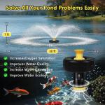 1HP Floating Pond Fountain Pump, 15000 GPH