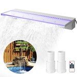 Happybuy 17-Color LED Pool Waterfall Fountain