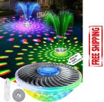 Upgraded Solar Pool Fountain with Light Show