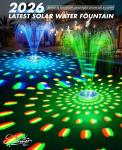 Upgraded Solar Pool Fountain with Light Show