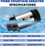 Powerful 15000 GPH Floating Pond Fountain Aerator