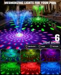 Upgraded Solar Pool Fountain with Light Show