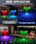 Upgraded Solar Pool Fountain with Light Show