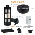 Powerful Floating Pond Fountain Aerator with Timer