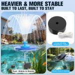 Large Floating Pond Fountain with LED Lights