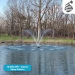 10,000 GPH Floating Pond Fountain with Lights