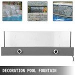 Happybuy 17-Color LED Pool Waterfall Fountain