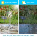 Upgraded Solar Fountain Pump Kit for Outdoors