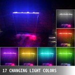 Happybuy 17-Color LED Pool Waterfall Fountain