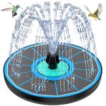 Solar Powered Fountain with 7 Nozzles and Pipes