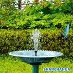 Solar Bird Bath Fountain Pump with 6 Nozzles