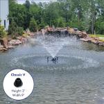 Aerating Pond Fountain with LED Lights and Pumps