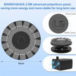 Solar Bird Bath Fountain Pump with 6 Nozzles