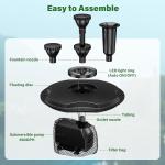 Color-Changing LED Floating Pond Fountain with Pump