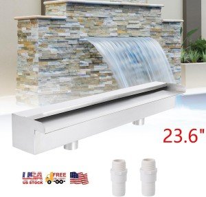 Stainless Steel 23.6" Pool Fountain Waterfall